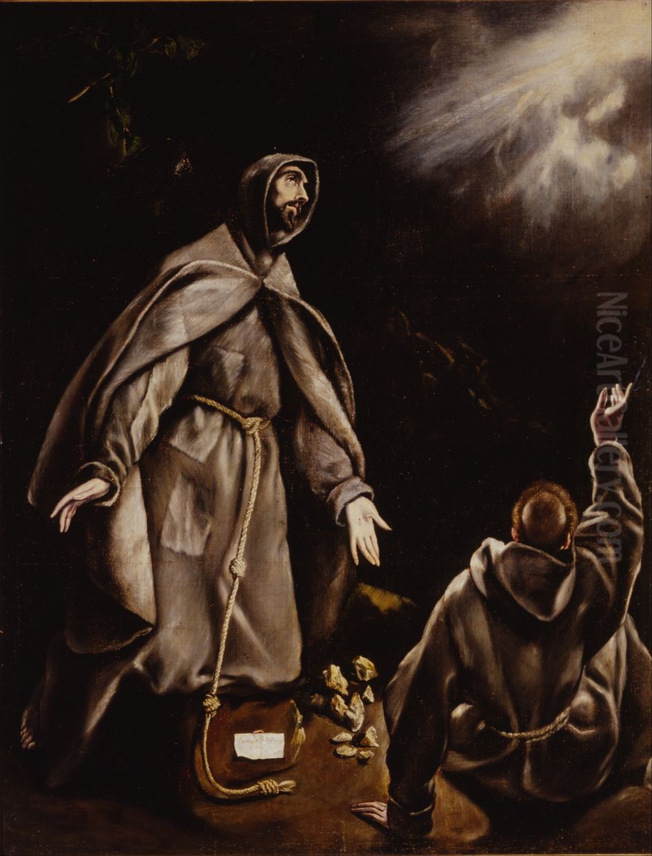 Saint Francis in Ecstasy Oil Painting by El Grecoand workshop