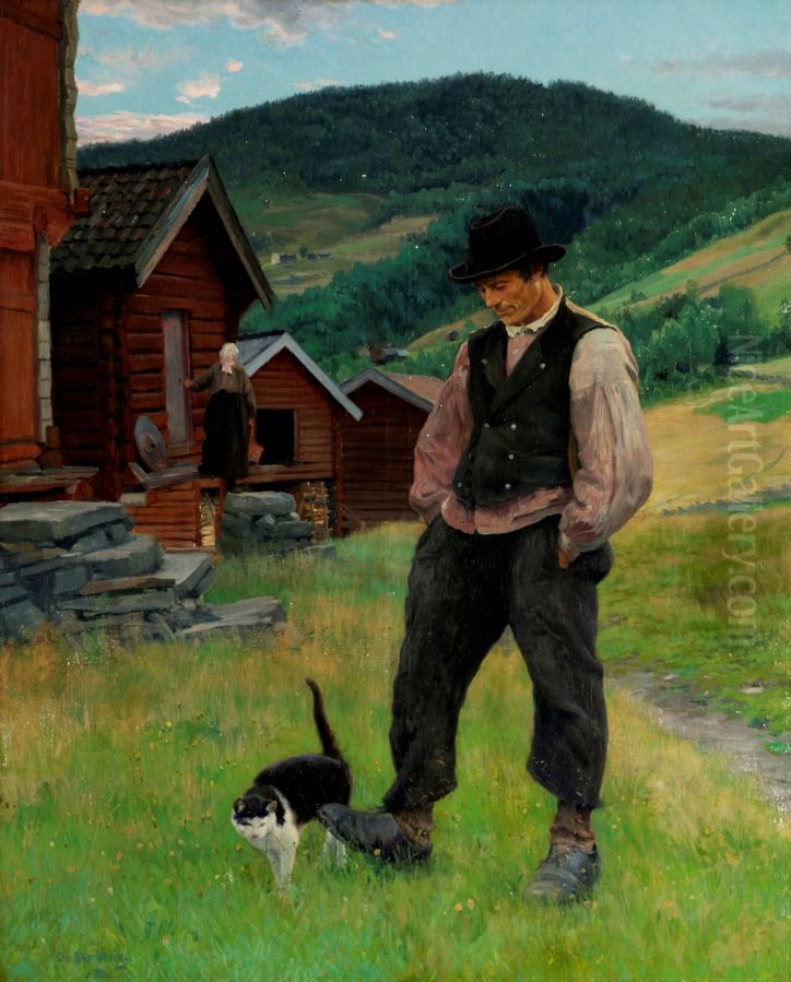 Idyll Oil Painting by Christian Skredsvig