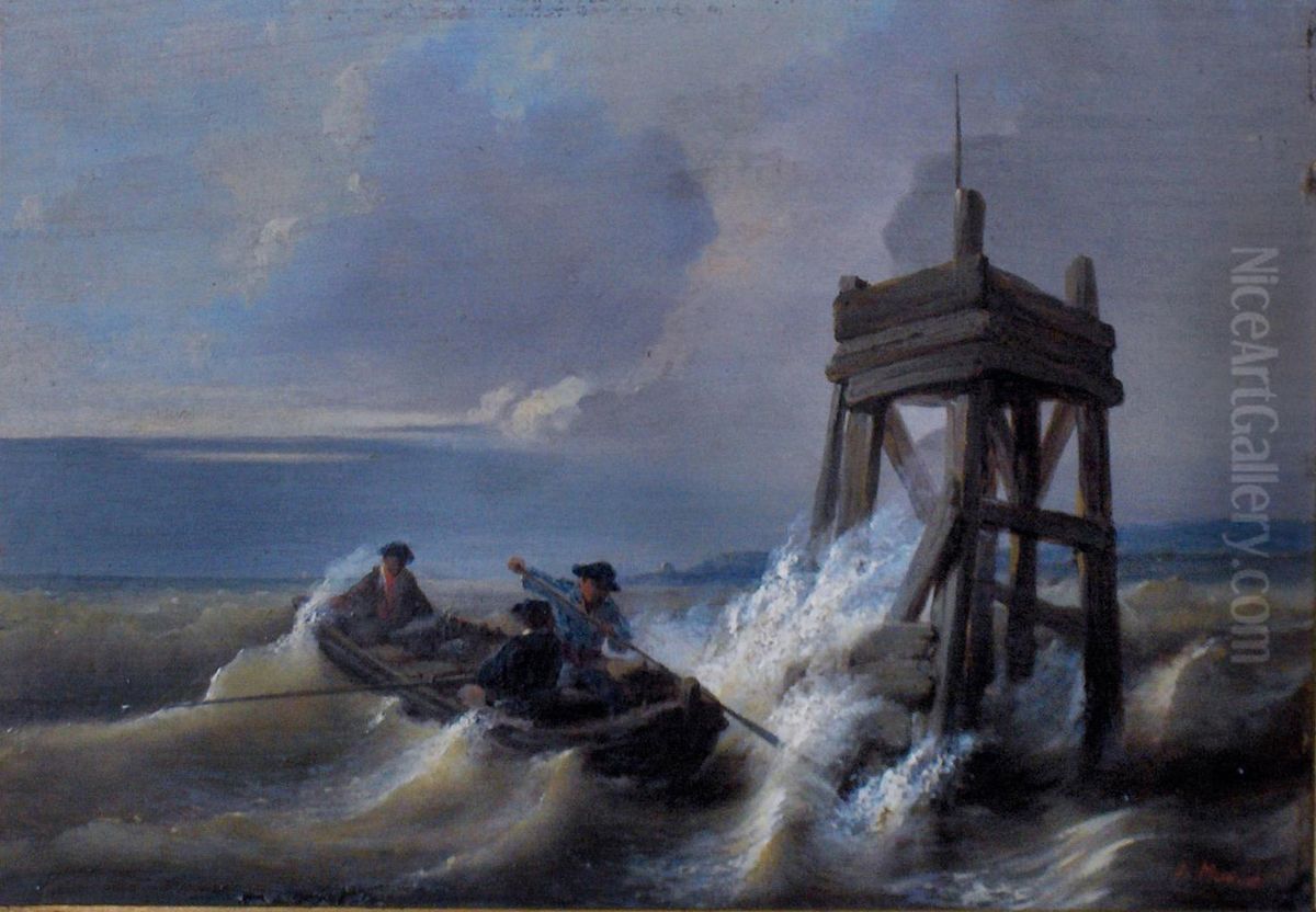 Stormy weather Oil Painting by Francois Musin