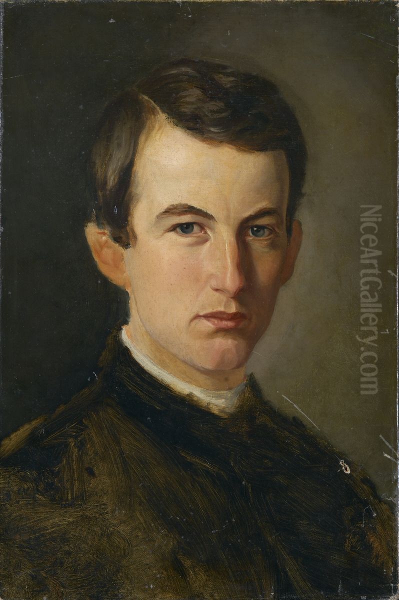 Portrett av Hans Thorvald Brecke Oil Painting by Christian Meyer Ross