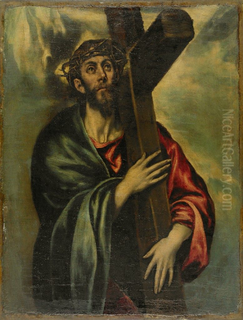 Christ Bearing the Cross Oil Painting by El Greco