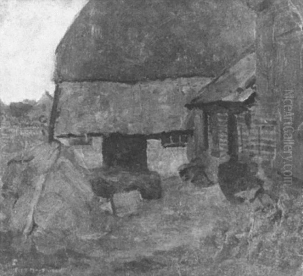 Farmyard in the Achterhoek Oil Painting by Piet Mondrian