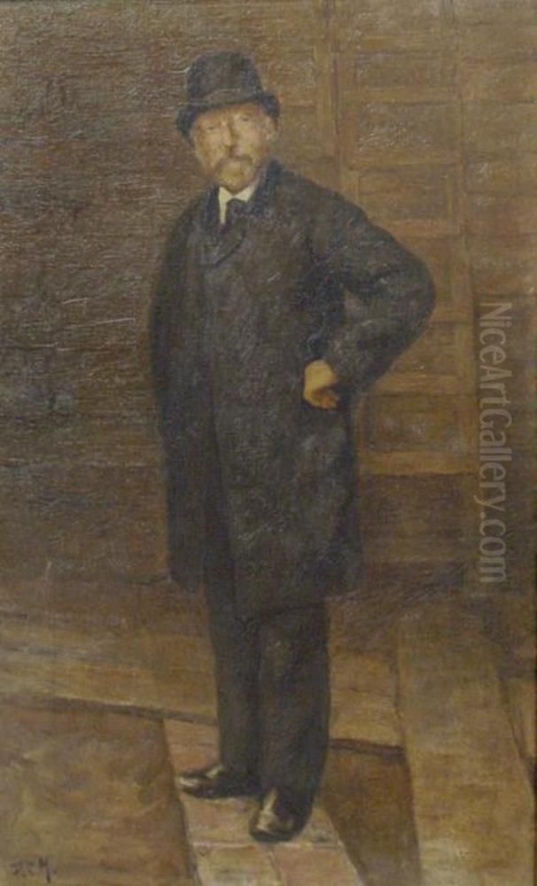Portrait of Egbert Kuipers (1828-1892) Oil Painting by Piet Mondrian