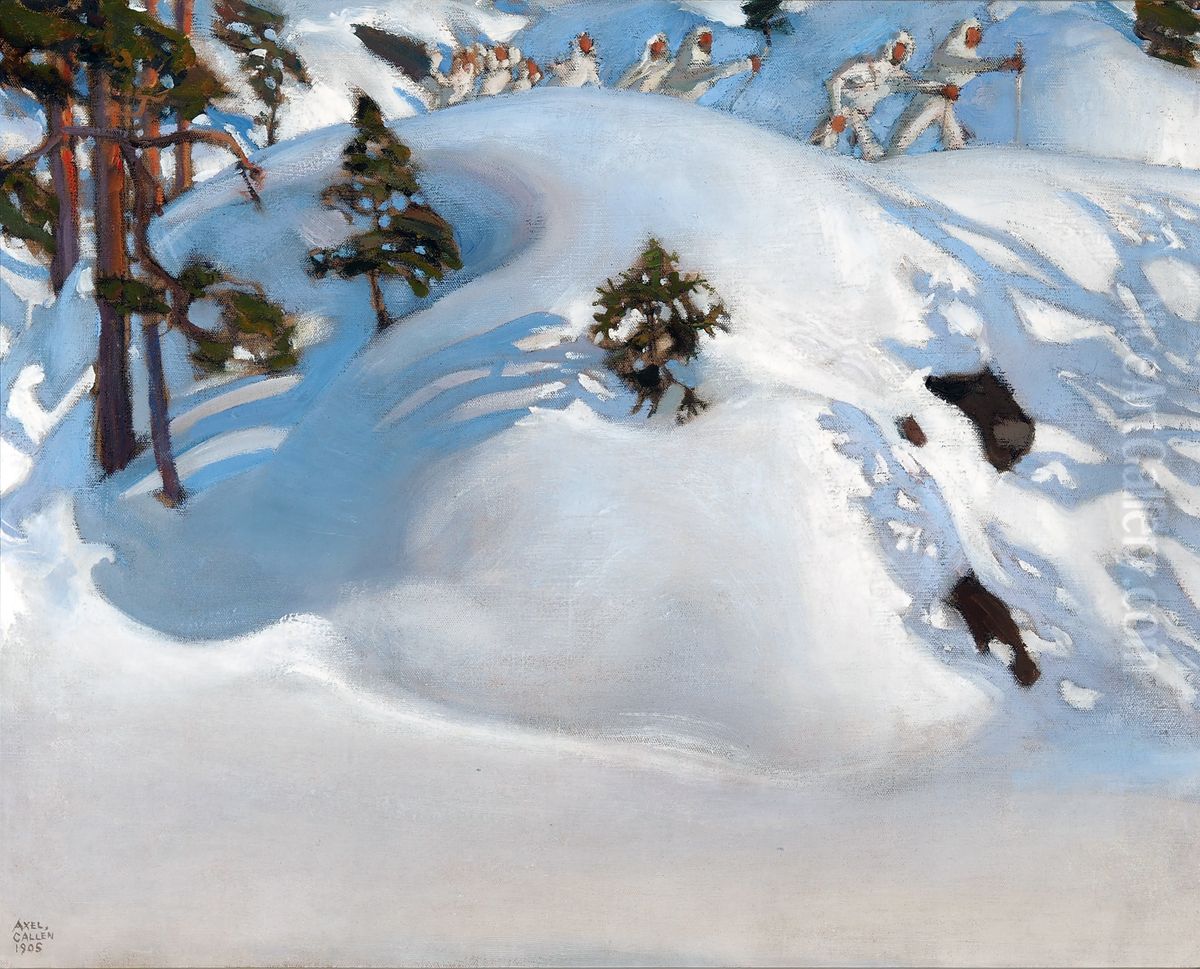 February Vision Oil Painting by Akseli Valdemar Gallen-Kallela