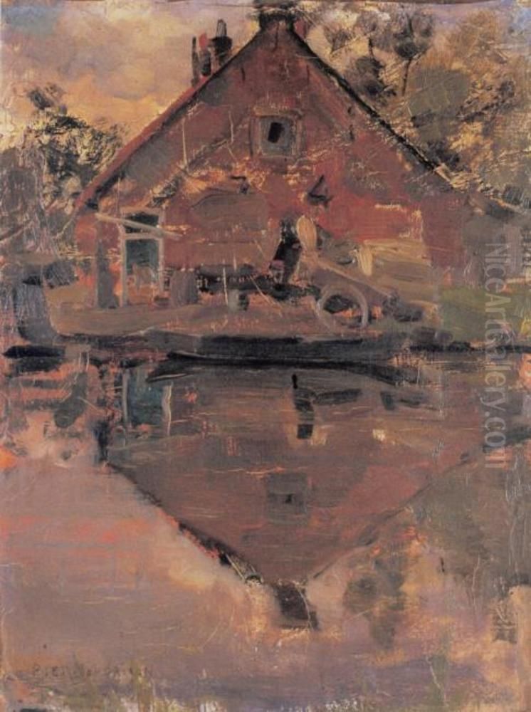 House on the Gein, 1741 Oil Painting by Piet Mondrian