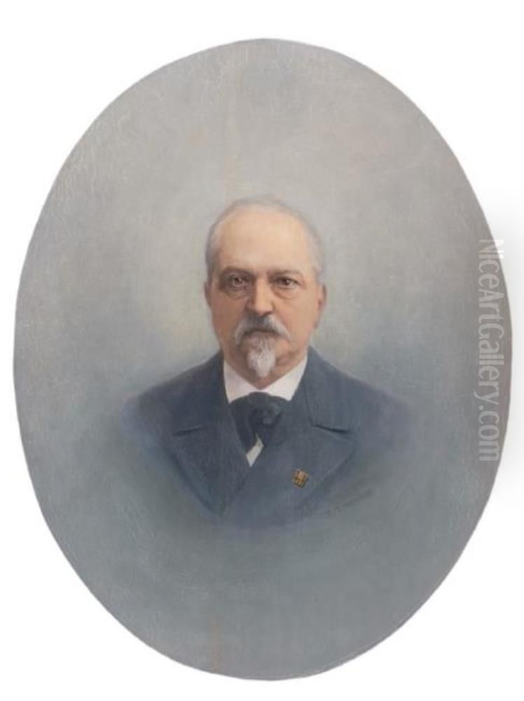 Portrait of Carolus Marinus Johannes Willem van Rijnen (1832-1903) Oil Painting by Piet Mondrian