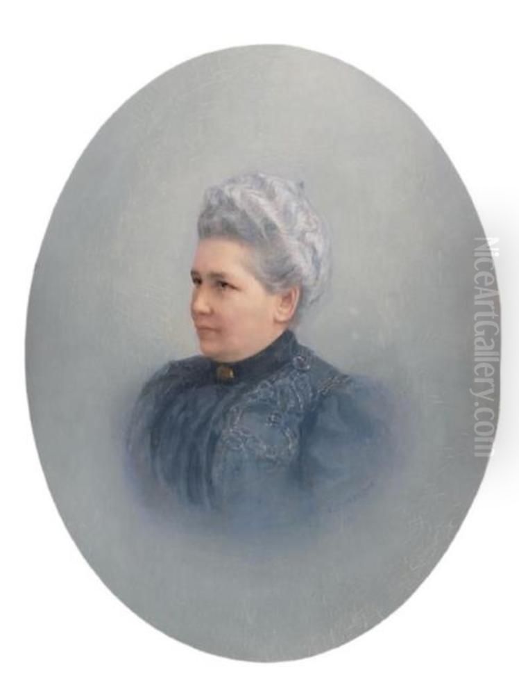 Portrait of Louise Charlotte Mathilde van den Bosch (1843-1907) Oil Painting by Piet Mondrian