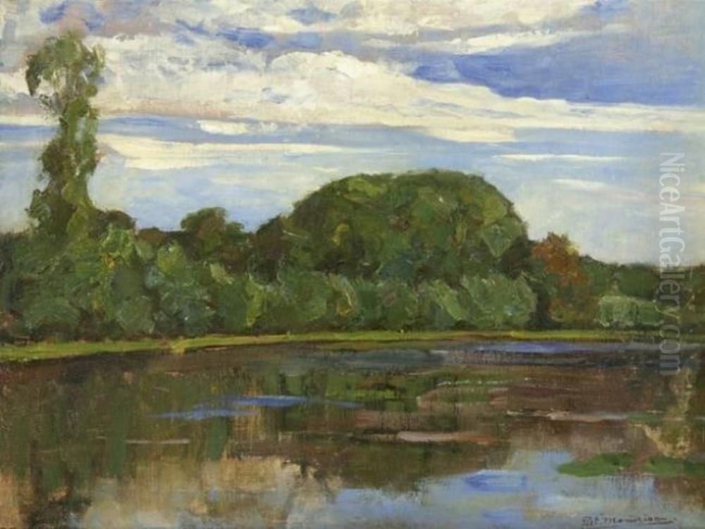 Geinrust farm with isolated tree at left Oil Painting by Piet Mondrian