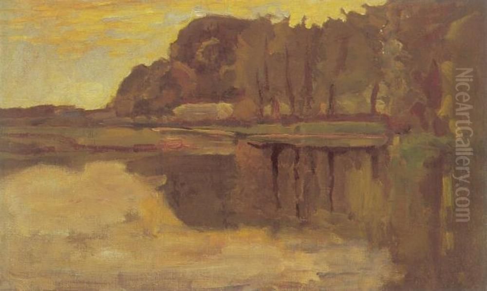 detail study Oil Painting by Piet Mondrian