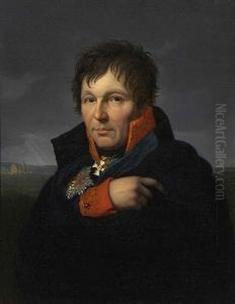 Bildnis Des Generals Gerhard Johann David Von Scharnhorst Oil Painting by Johann Friedrich Bury