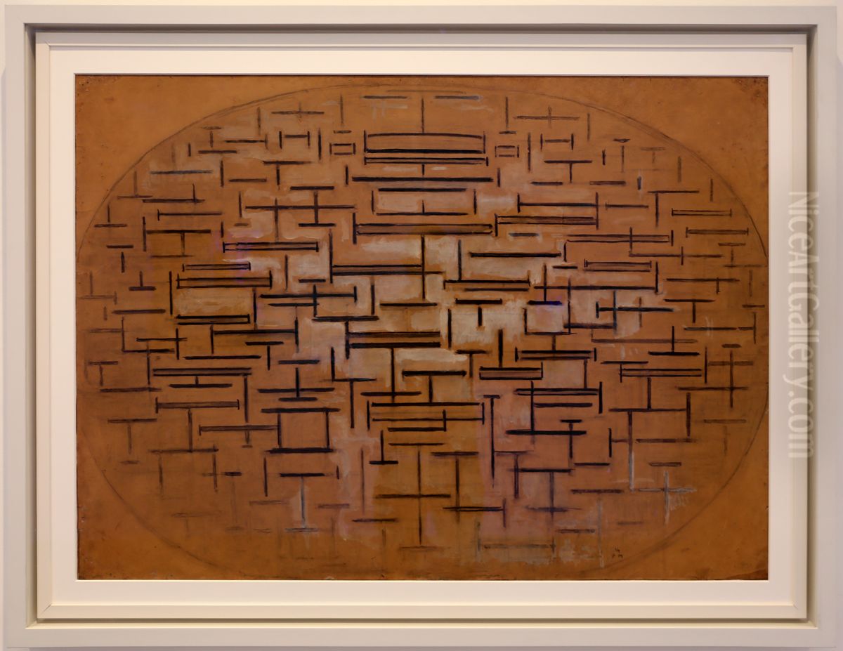 Ocean 5 Oil Painting by Piet Mondrian