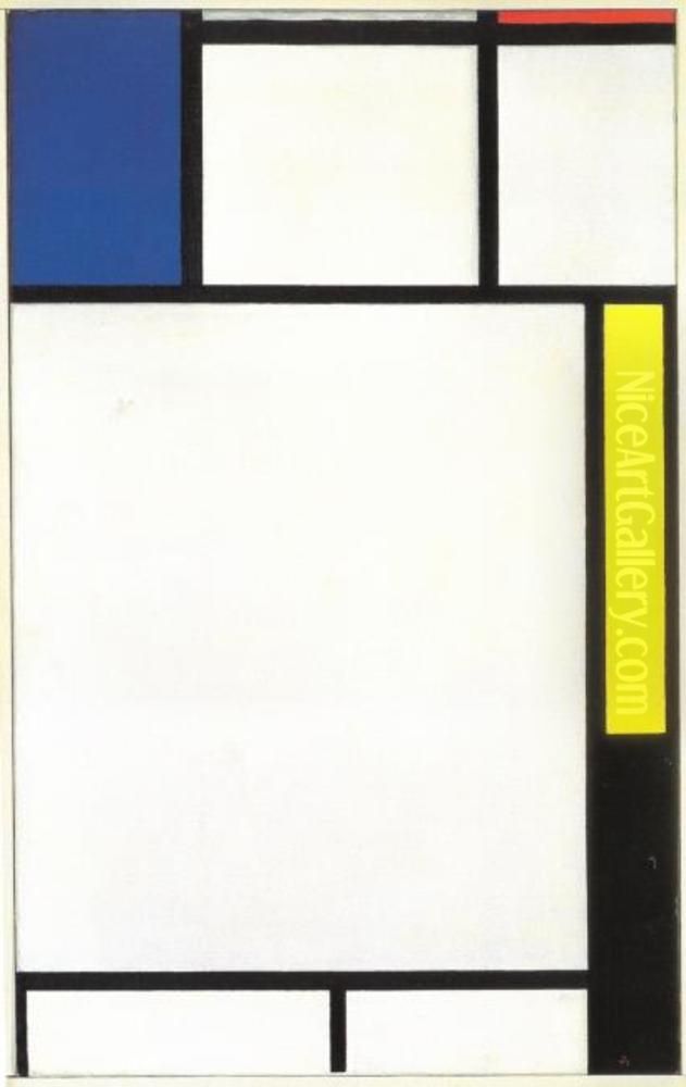 Composition with blue, red, yellow, and black Oil Painting by Piet Mondrian