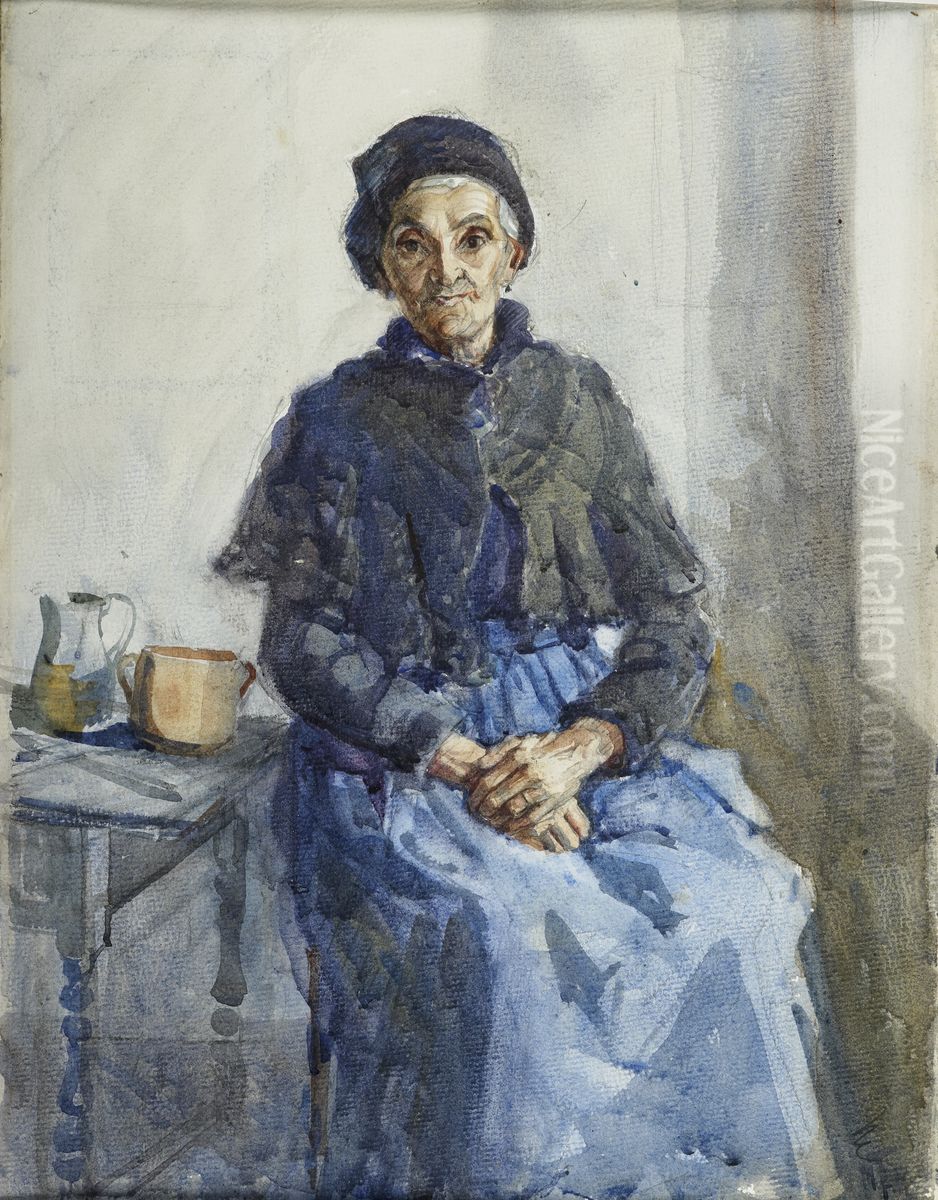 Portrait of a peasant woman Oil Painting by Mary Elizabeth Tripe