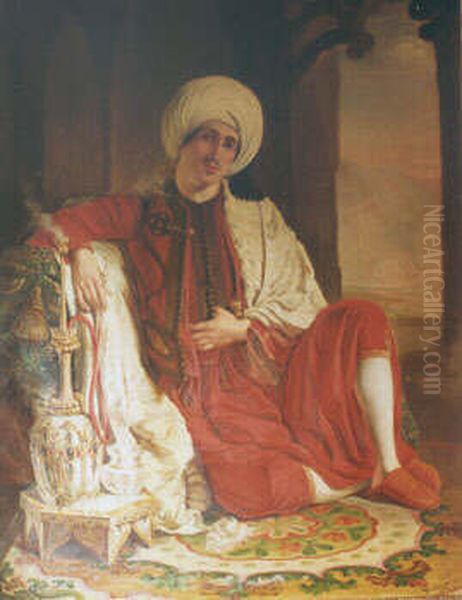 Cena oriental Oil Painting by Jose Rodrigues