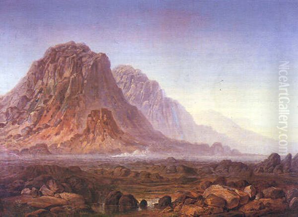 Penhascos da Mancha Oil Painting by Jose Rodrigues