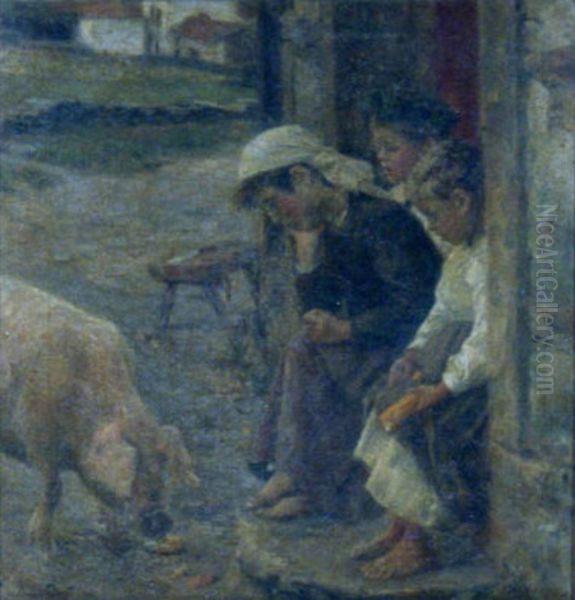 The last day of the condemned Oil Painting by Jose Julio de Sousa Pinto