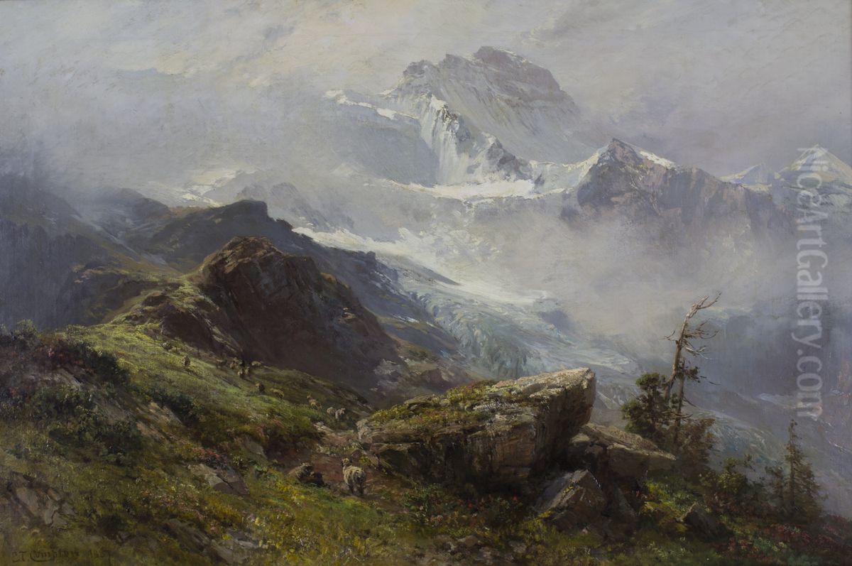 The Jungfrau. Oil Painting by Edward Theodore Compton