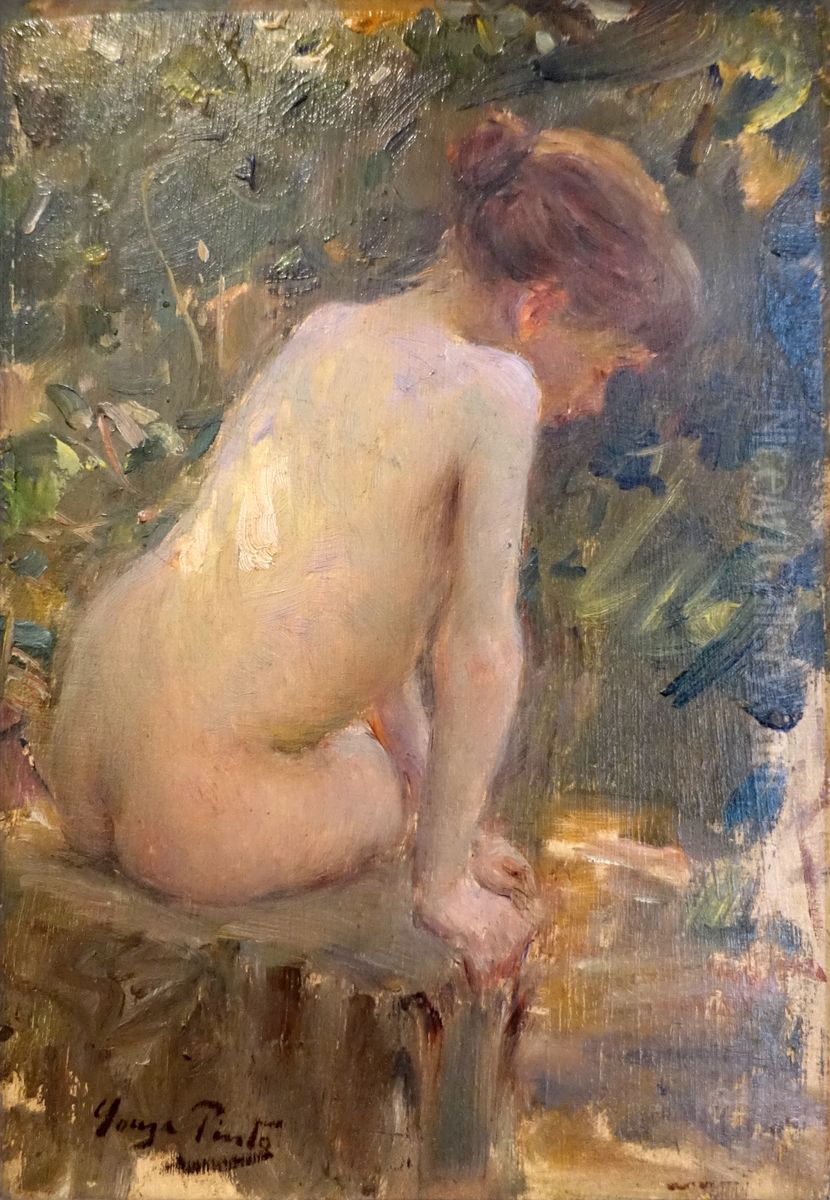 Nude Oil Painting by Jose Julio de Sousa Pinto