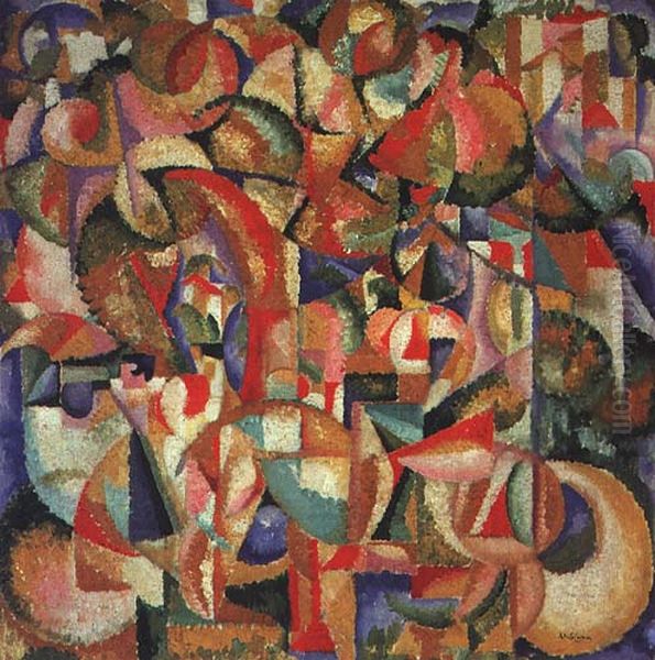 The knights Oil Painting by Amadeo De Souza Cardoso