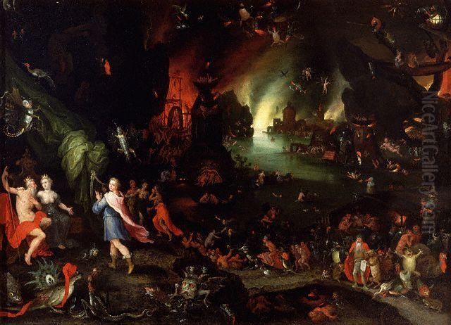 Orpheus in the Underworld Oil Painting by Jan Brughel