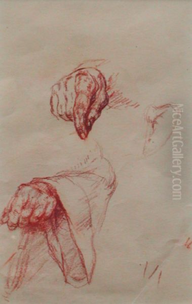 Hands Oil Painting by Augustus John