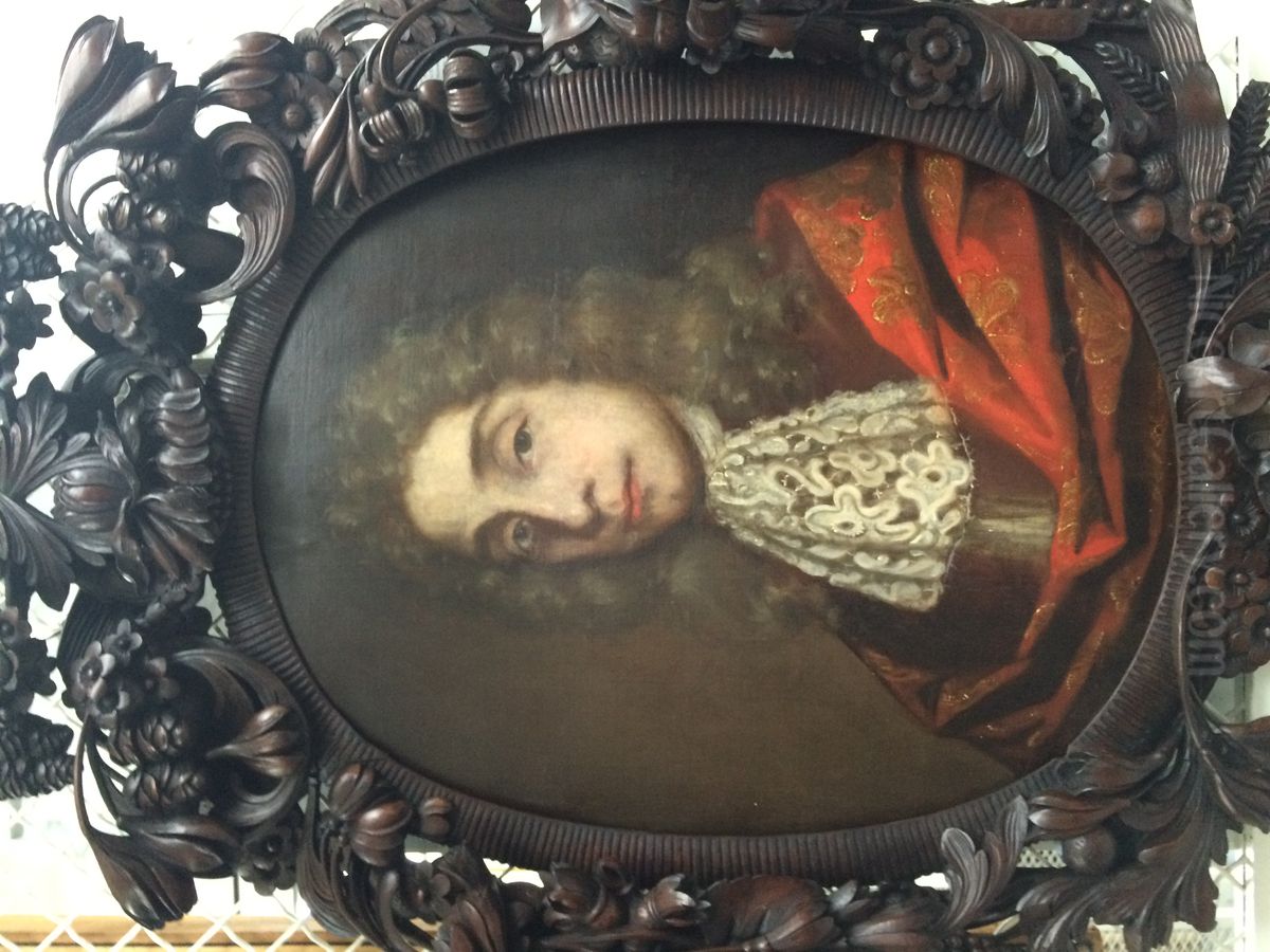 Portrait of a Man in Red. Oil Painting by unknown