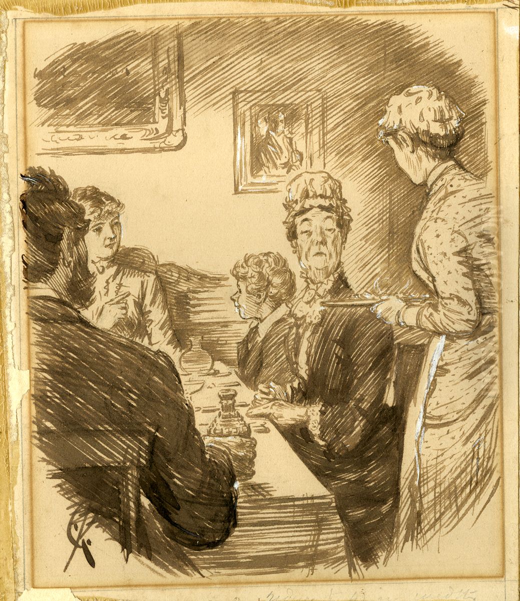 The Whitebait Season. Oil Painting by Charles Keene