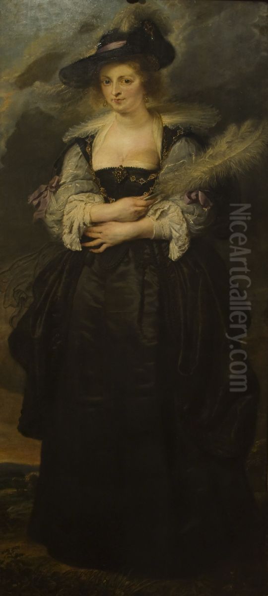 Portrait of Helene Fourment (1614-1673) Oil Painting by (studio of) Rubens, Peter Paul