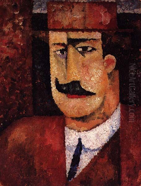 Portrait of Francisco Cardoso Oil Painting by Amadeo De Souza Cardoso