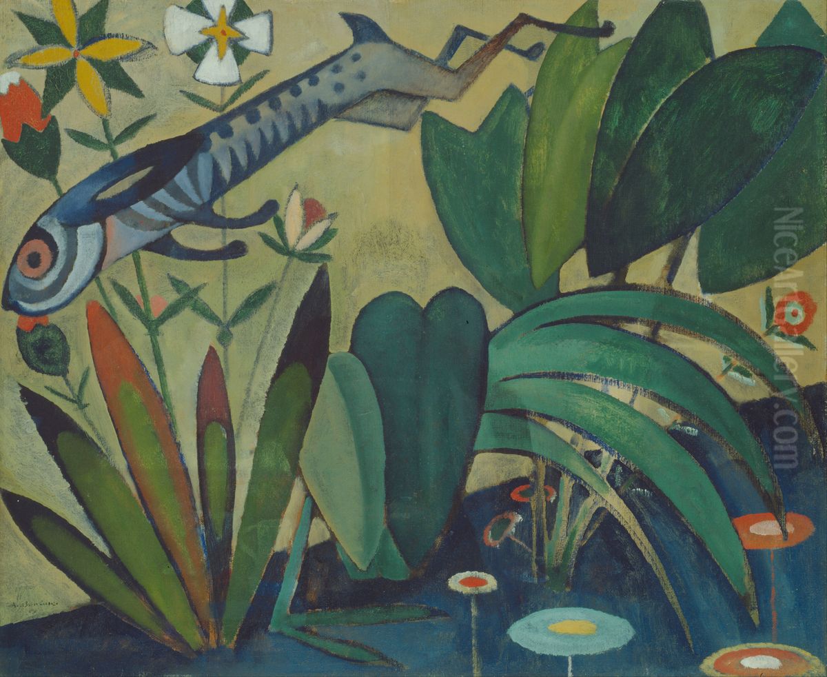 The Leap of the Rabbit Oil Painting by Amadeo De Souza Cardoso