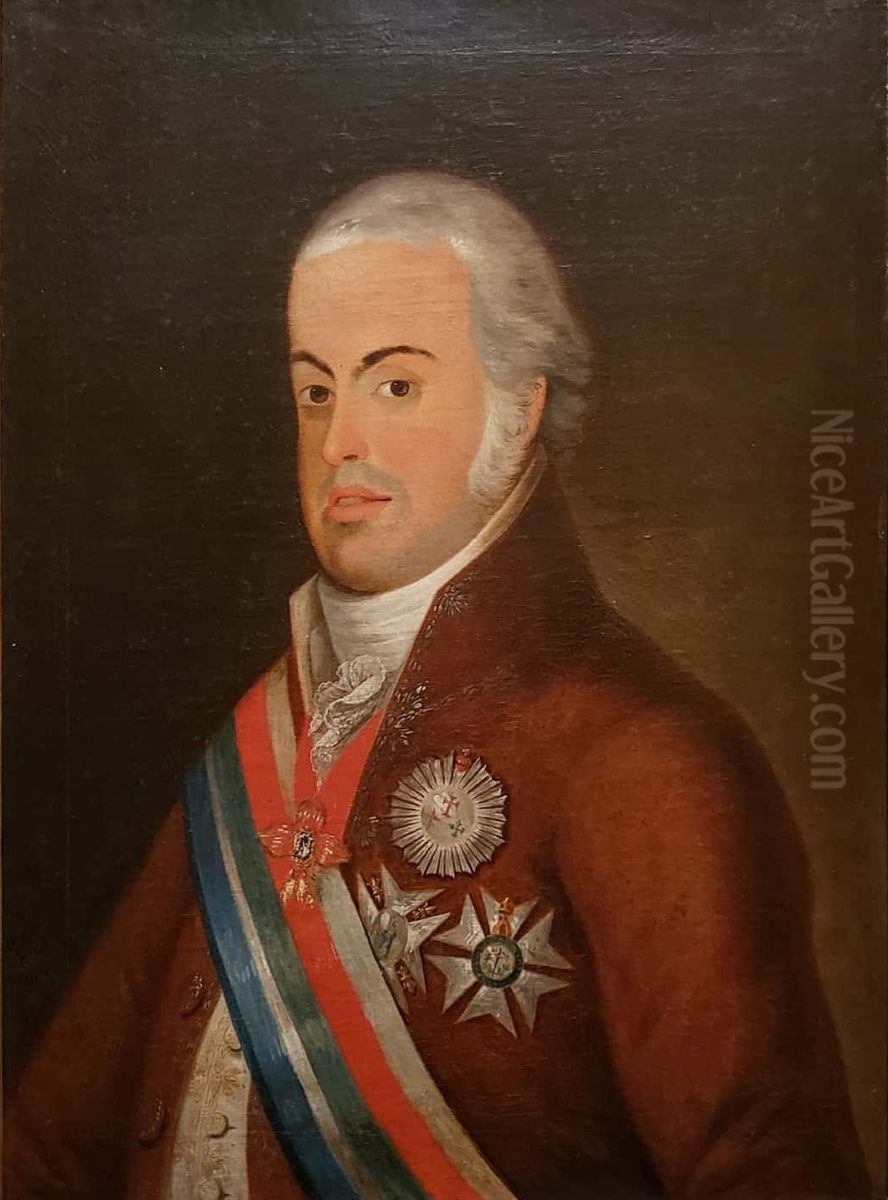 Portrait ofJohn VI of Portugal(1767-1826) Oil Painting by Henrique Jose da Silva