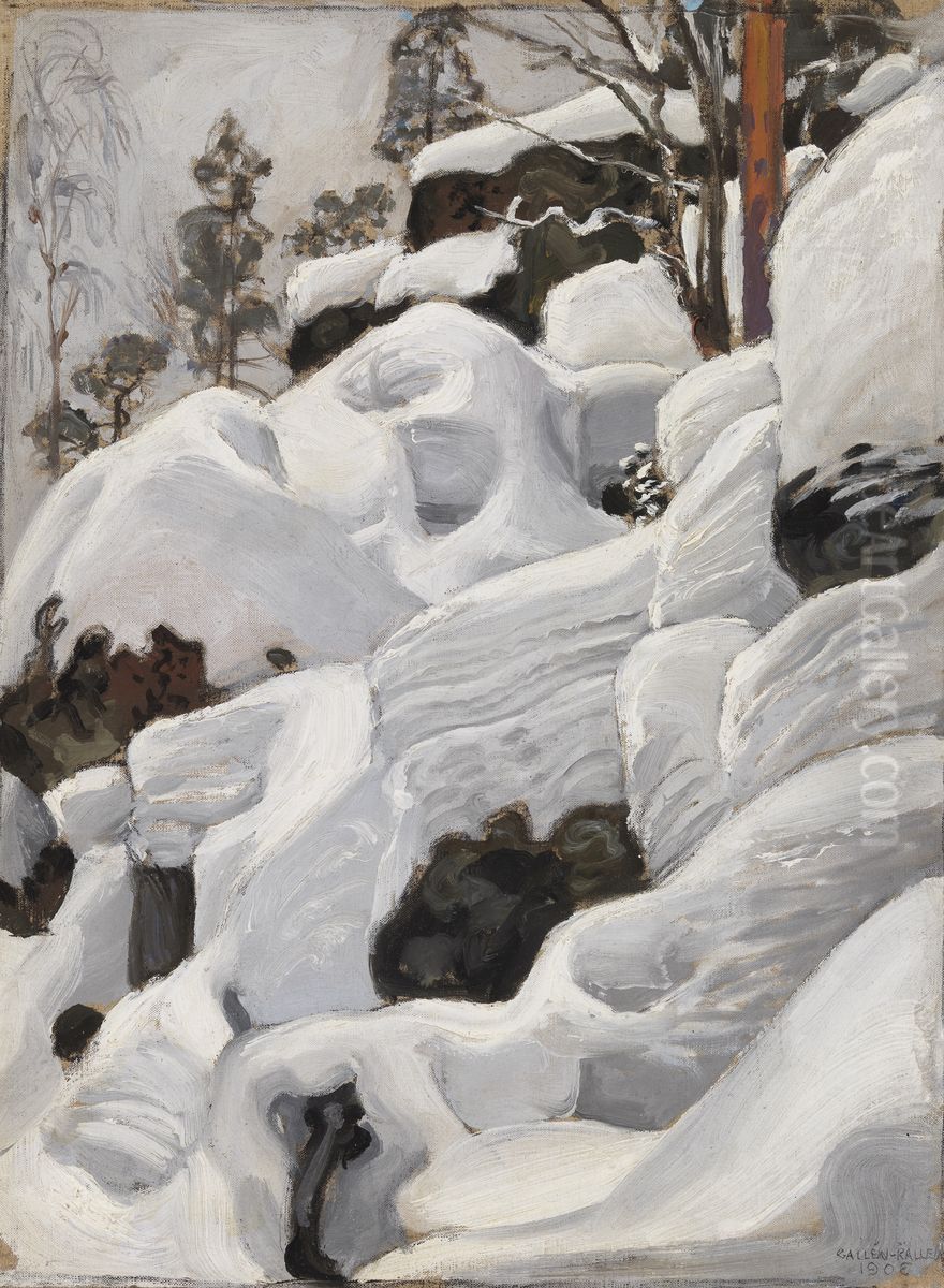 The Lair of the Lynx Oil Painting by Akseli Valdemar Gallen-Kallela