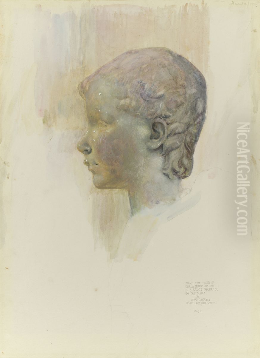 Head of a Putti Oil Painting by Joseph Lindon Smith