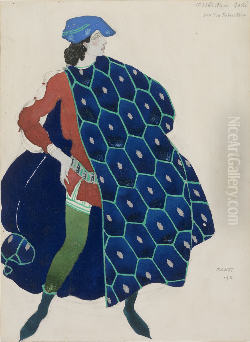 Ida Rubinstein as Saint Sebastian Oil Painting by Leon Bakst