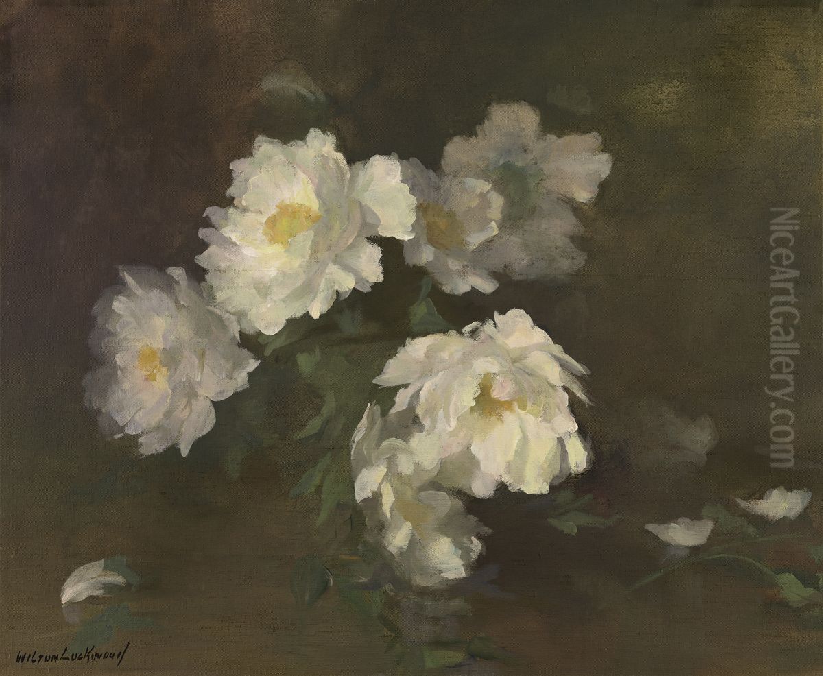 Peonies Oil Painting by Wilton Lockwood