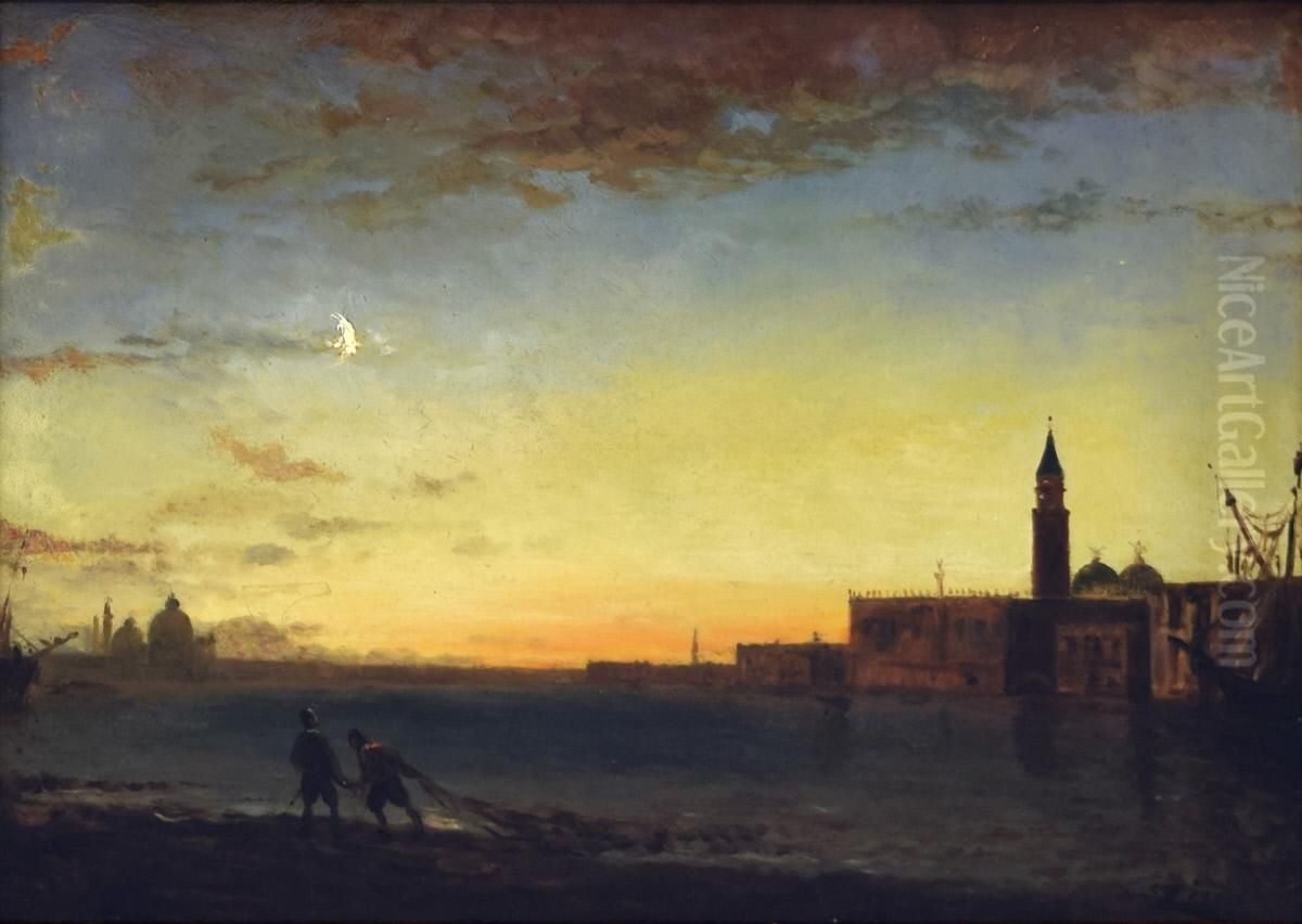 Twilight in Venice Oil Painting by Felix Ziem