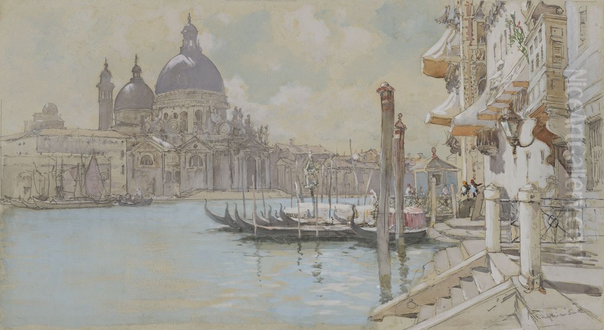 The Grand Canal with Santa Maria della Salute Oil Painting by Francis Hopkinson Smith