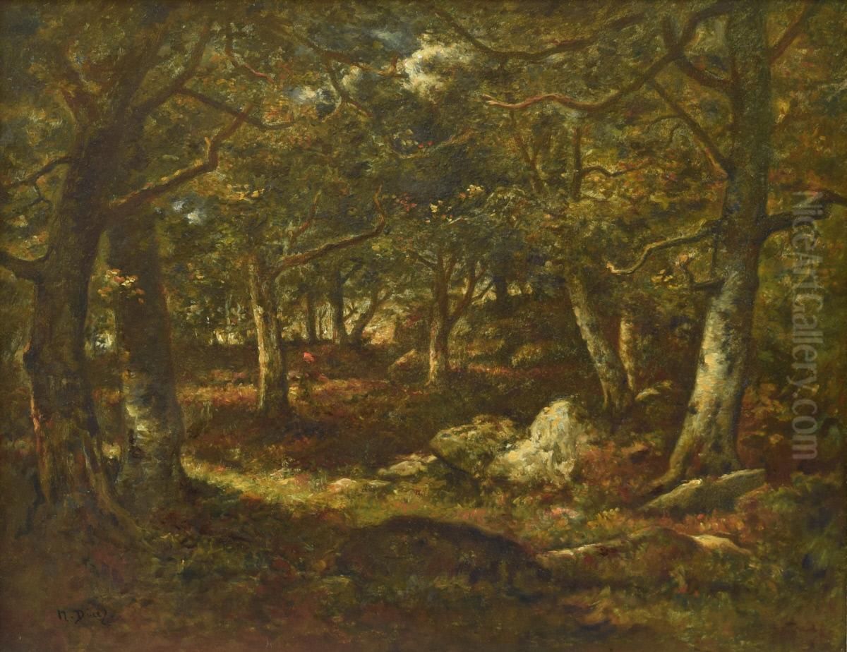Forest of Fontainebleau Oil Painting by Narcisse Virgilio Diaz
