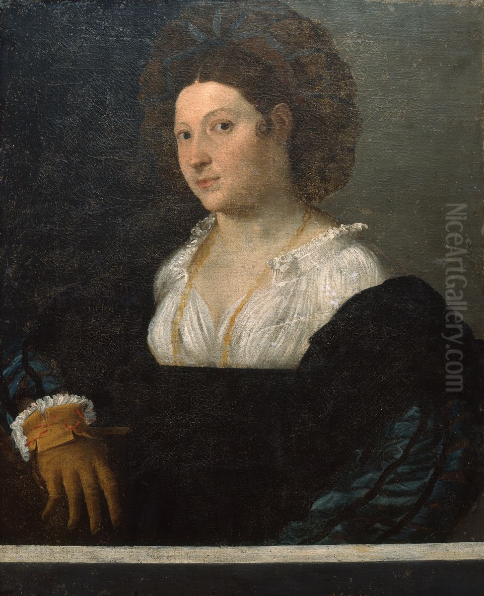 Portrait of a Lady in a Turban Oil Painting by Francesco Torbido