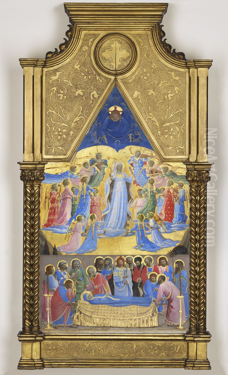 The Dormition and Assumption of the Virgin Oil Painting by Fra Angelico