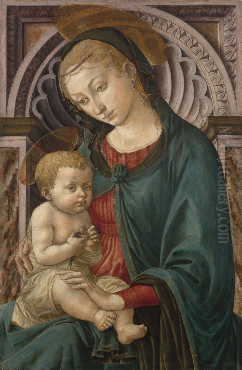 Virgin and Child Oil Painting by Pesellino