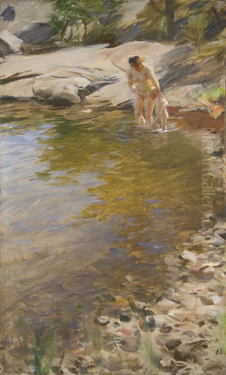 Morning Toilet Oil Painting by Anders Zorn