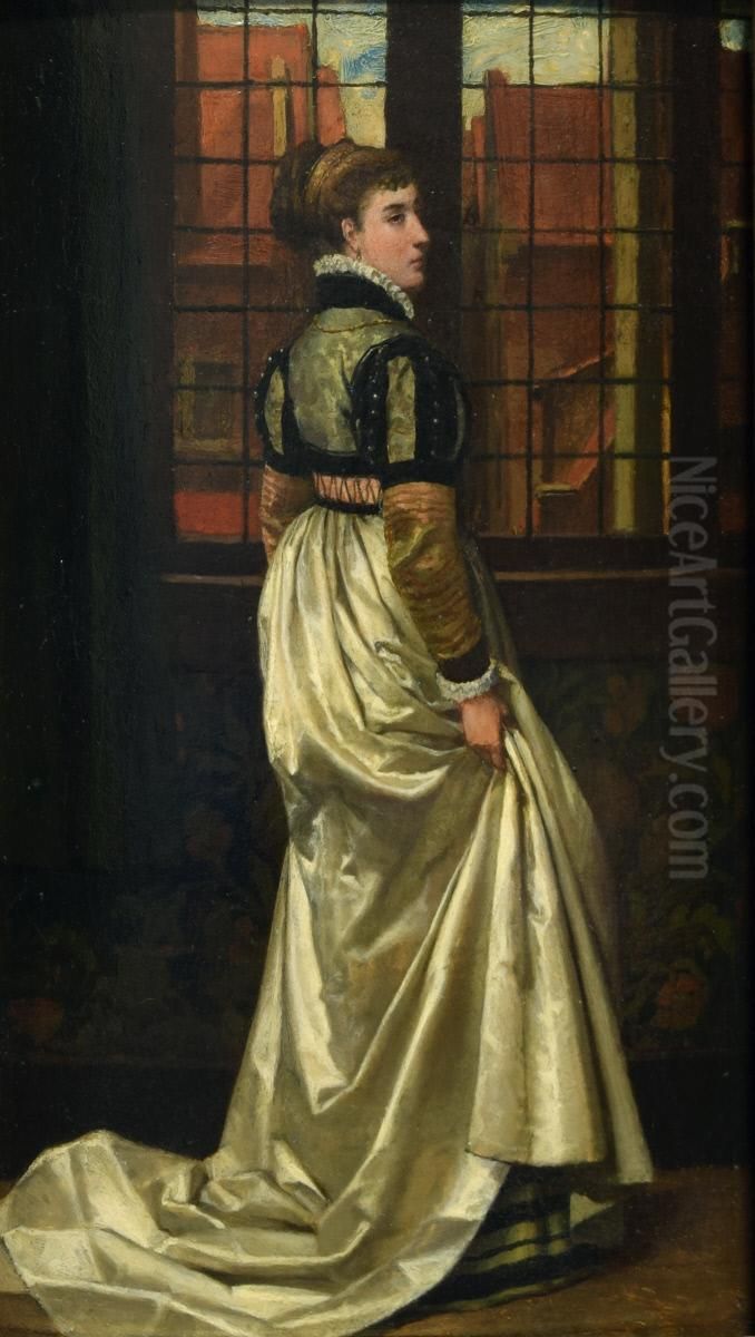 At the Casement Oil Painting by Franz Vinck