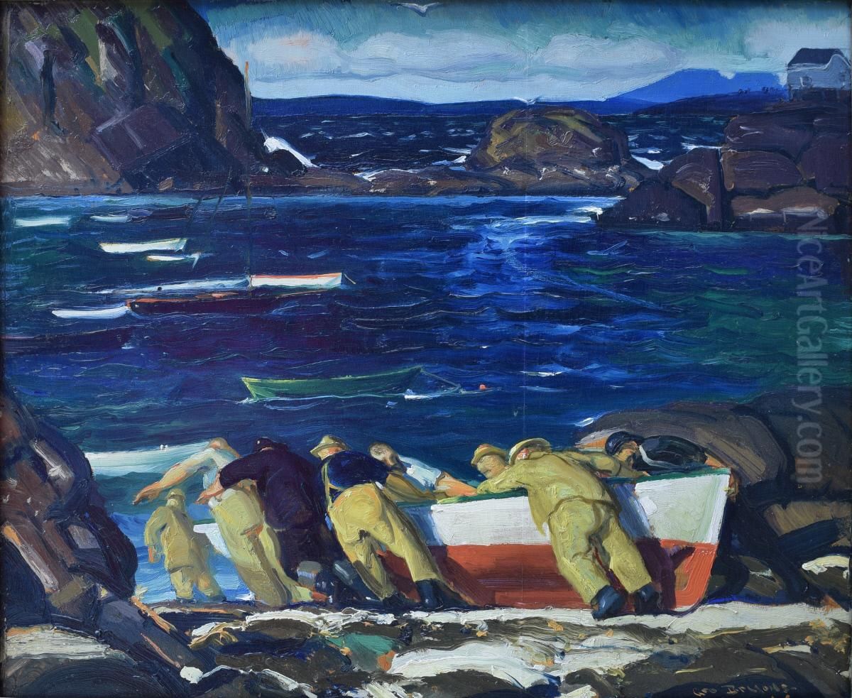 The Launching Oil Painting by George Wesley Bellows