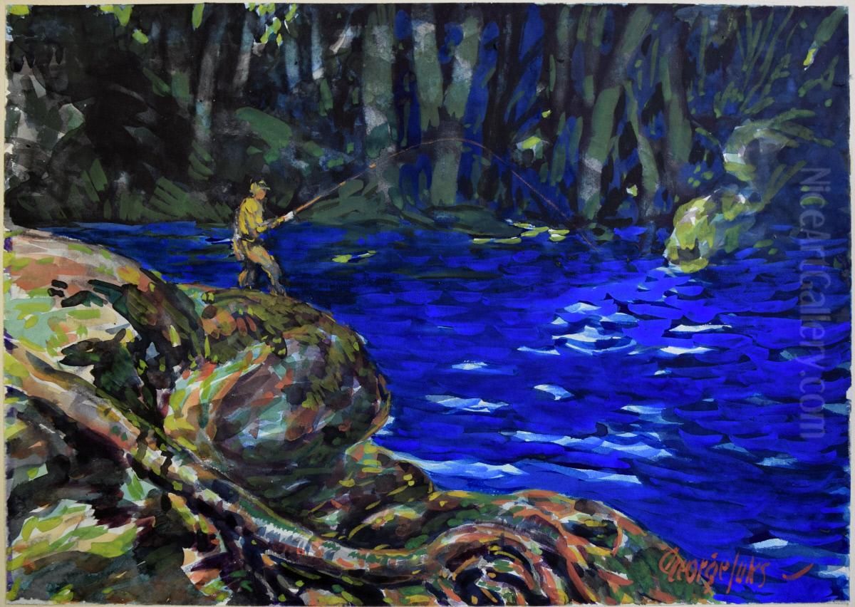 The Strike Oil Painting by George Luks