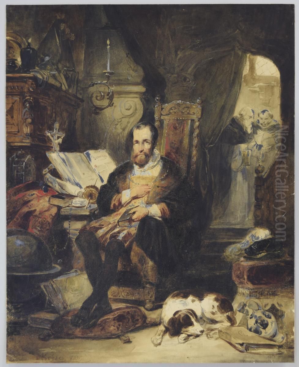 Charles V in Retirement Oil Painting by Nicaise de Keyser