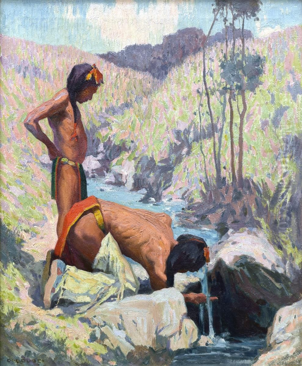 The Water Course Oil Painting by E. Irving Couse