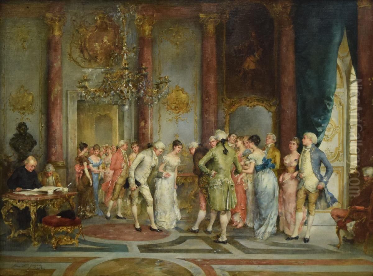 Presenting the Bride Oil Painting by Juan Antonio Gonzalez