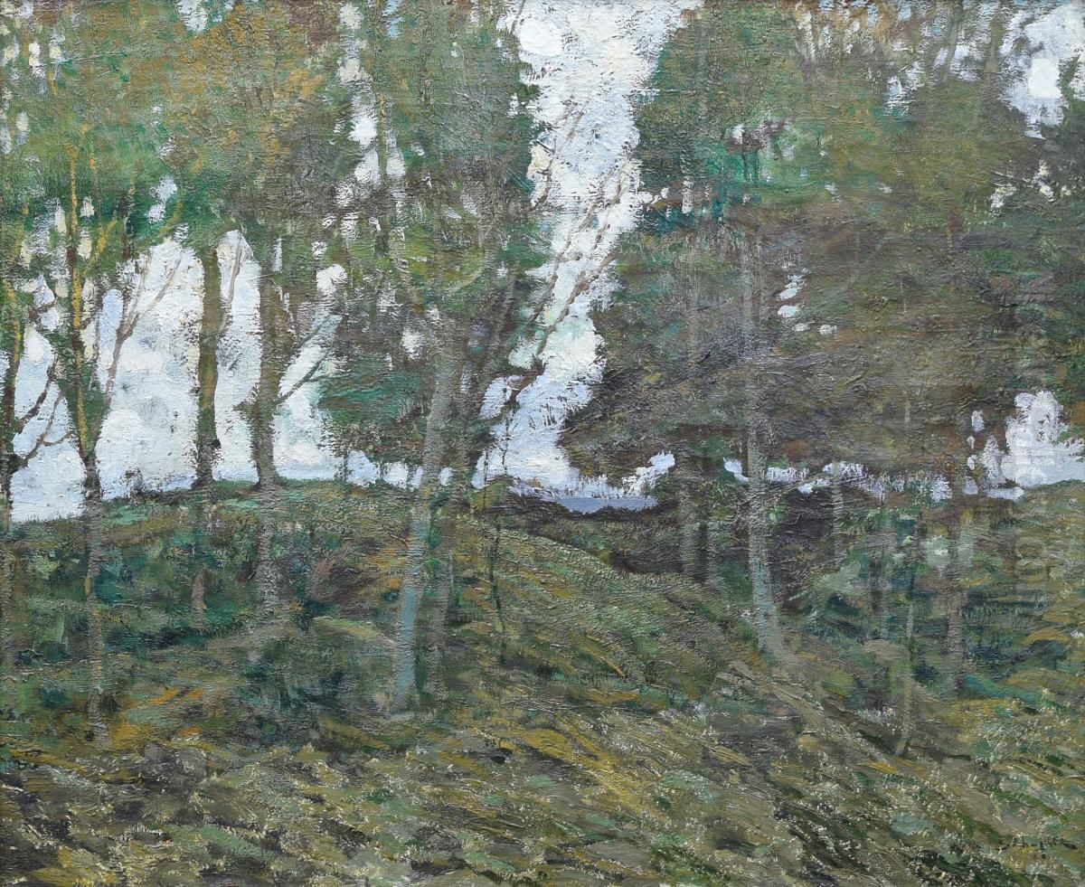 Breezy Day - Early Autumn Oil Painting by Walter Elmer Schofield