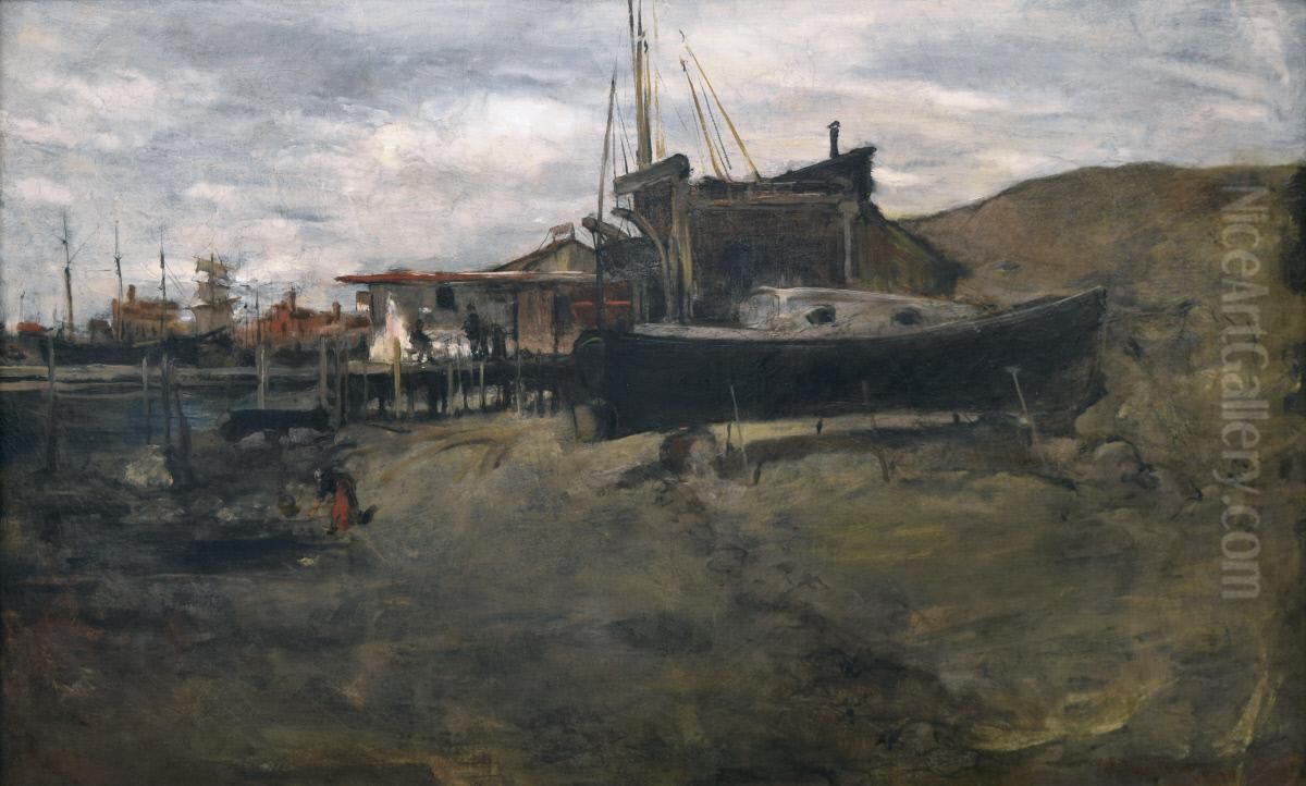 The Coast Scene Oil Painting by John Henry Twachtman